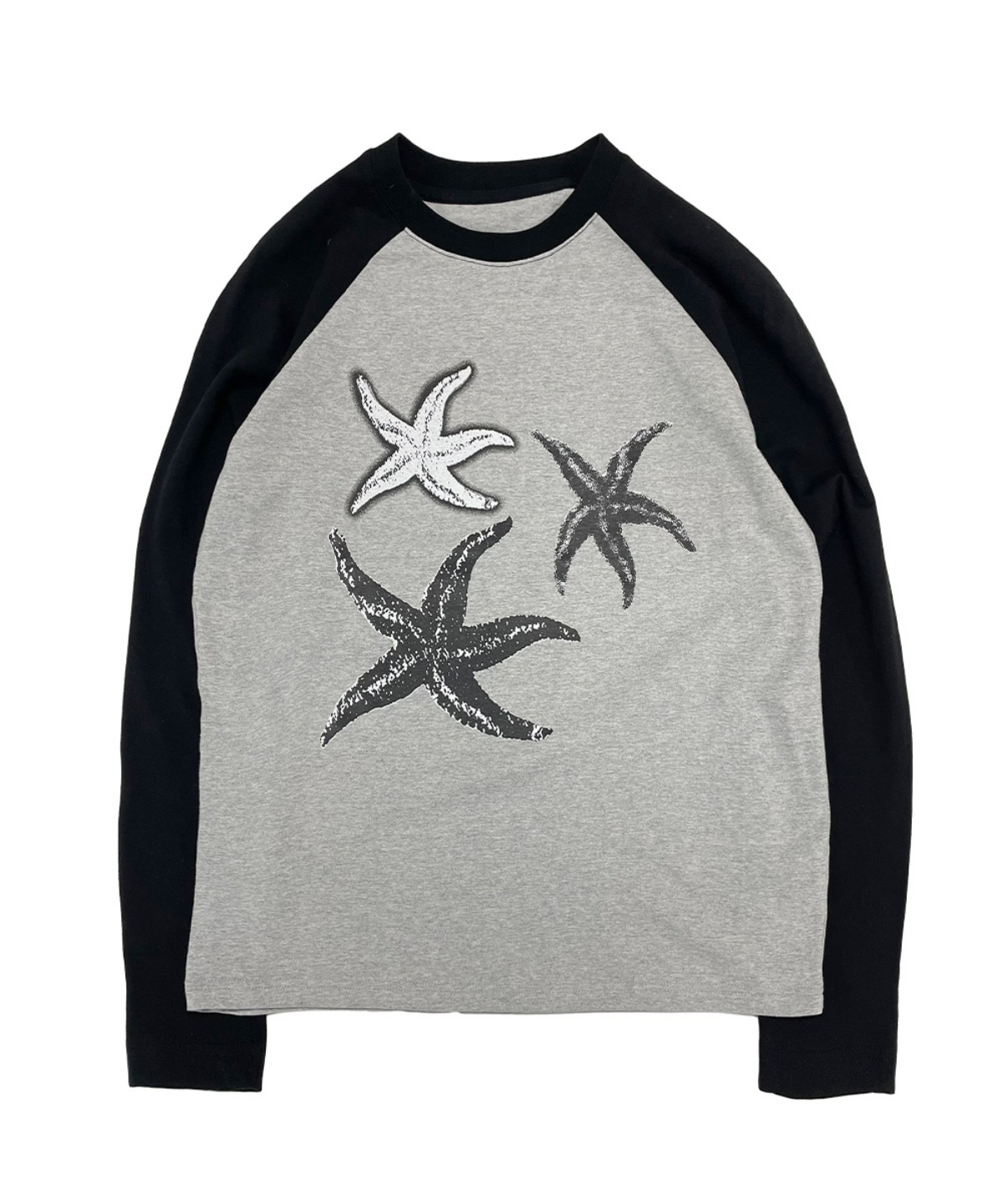 THE COLDEST MOMENT더콜디스트모먼트 TCM starfish raglan long sleeve (grey/black) (3/24 예약발송)