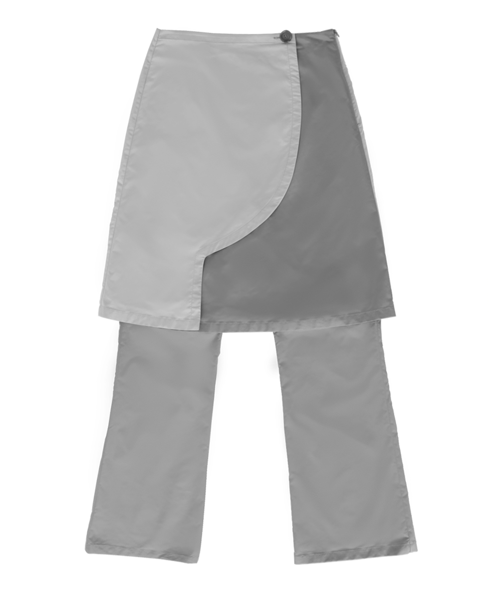GODASHIN고다신 ARCHIVE Wrap Skirt Pants (khaki gray)