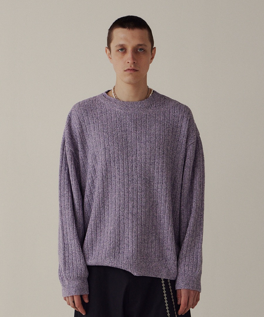 Surface Edition서피스 에디션 LAYERED PULLOVER KNIT_LAVENDER