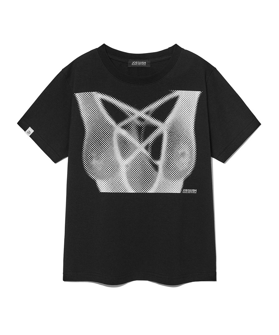 JOEGUSH조거쉬 X-ray Boobs T-shirt (CROP VER.) (Black/White)