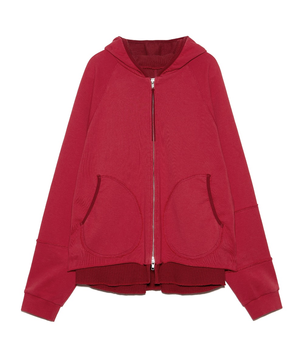 Amaiyuutsu아마이유우츠 Double zip-up hoodie_Red