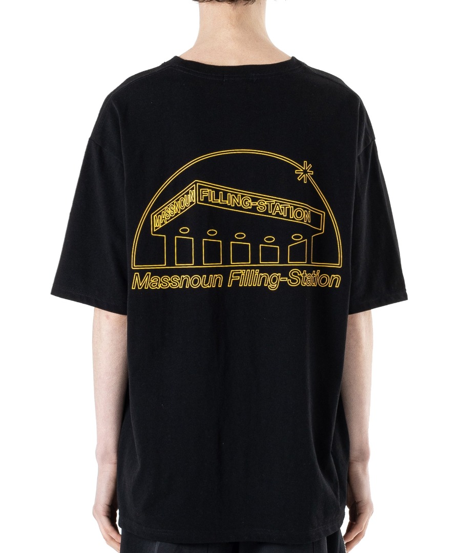 MASSNOUN매스노운 매스노운 필링 스테이션 티셔츠 MSHTS006-BK