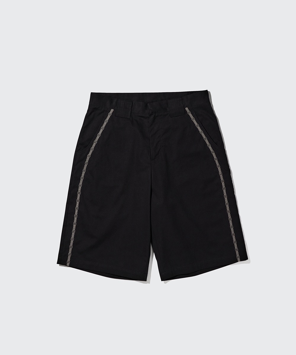 Surface Edition서피스 에디션 EMBROIDERED SHORTS_BLACK