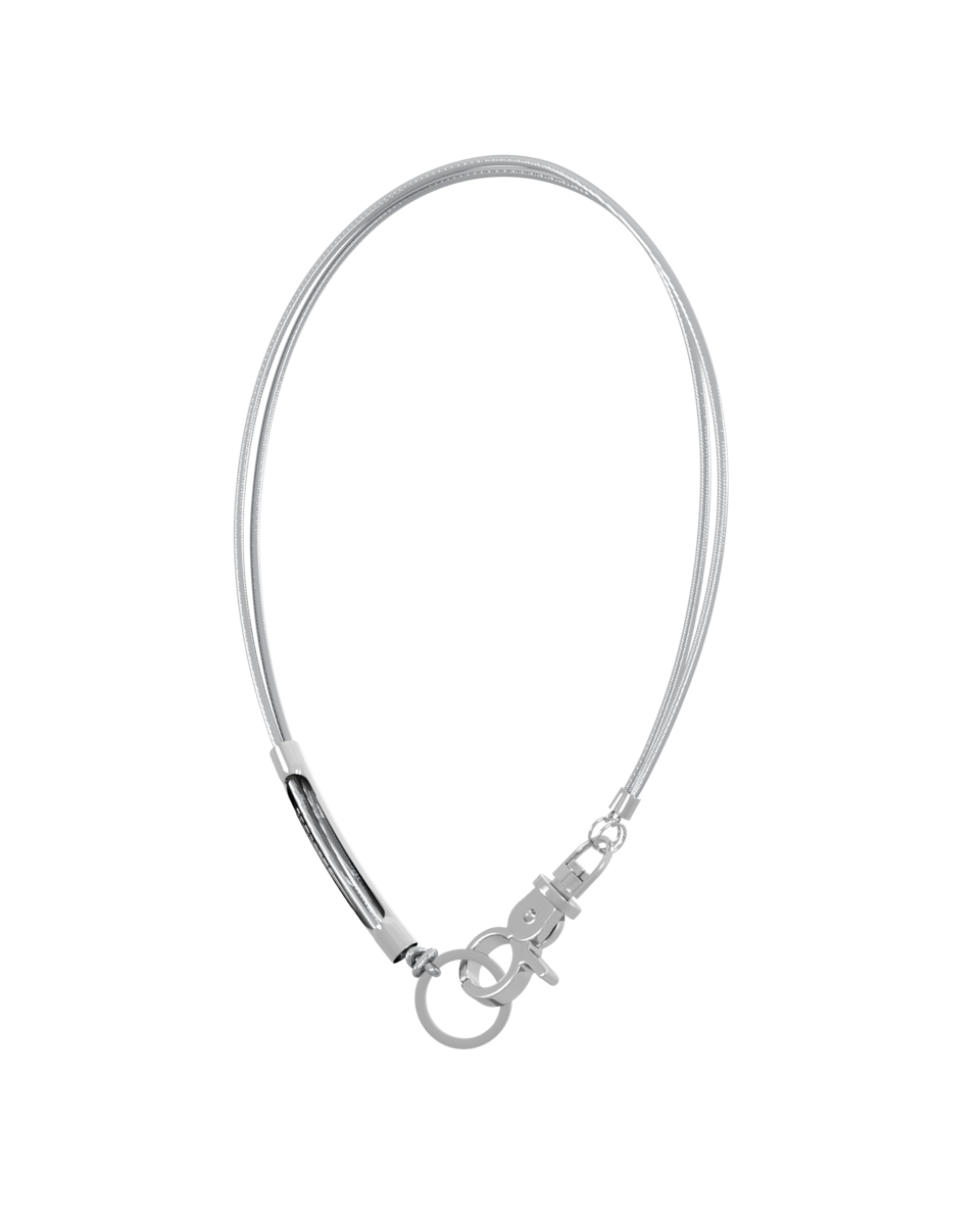 SAGEGASAGE세이지가세이지 3Way Sporty Tool Necklace - Glossy Silver