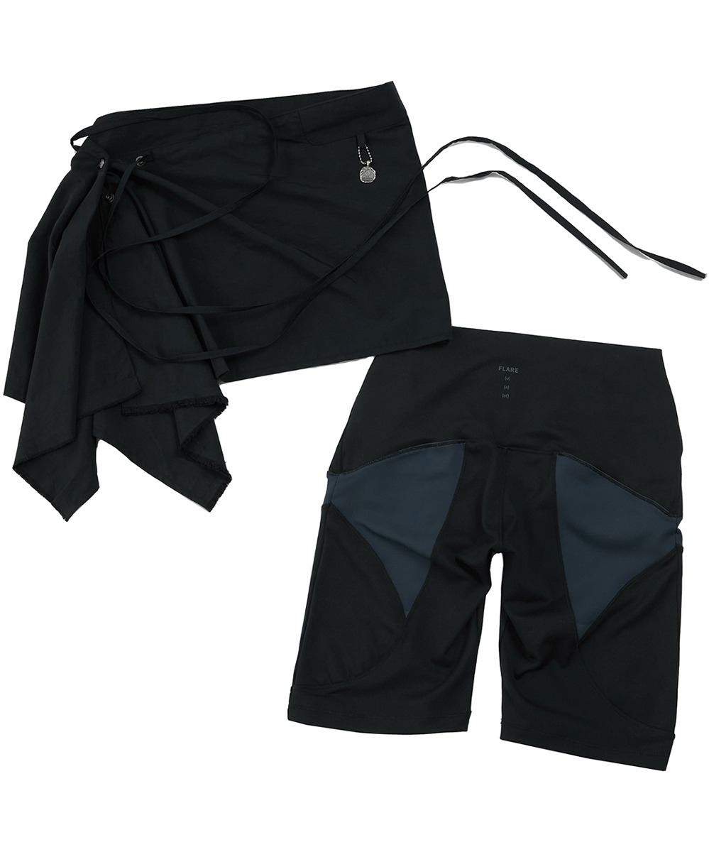 FLARE UP플레어업 [SET] Comfort Wrap Skirt (FL-231_Black)