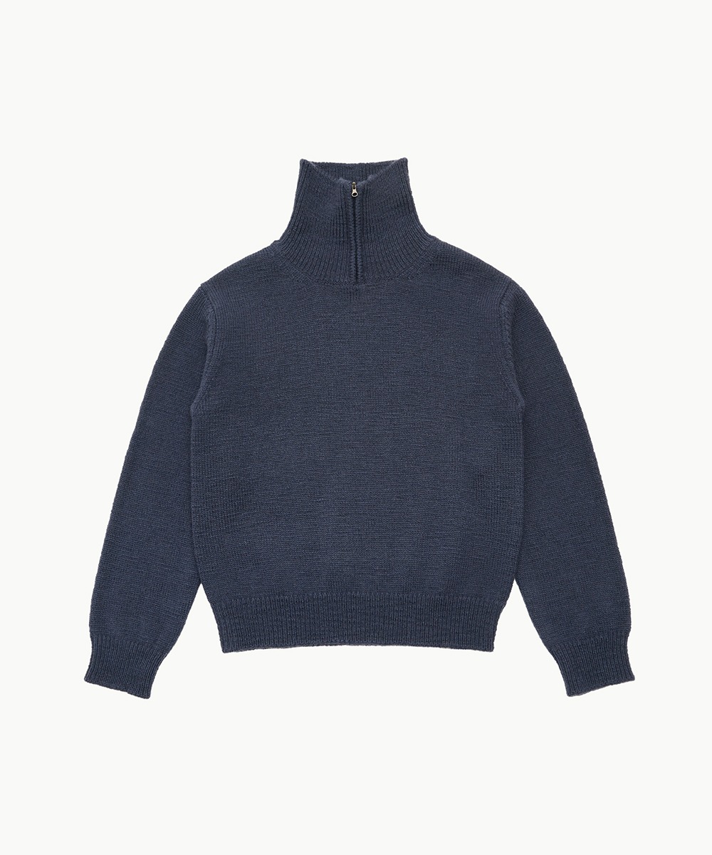 AMOMENTO아모멘토 HALF ZIP-UP KNIT CHARCOAL