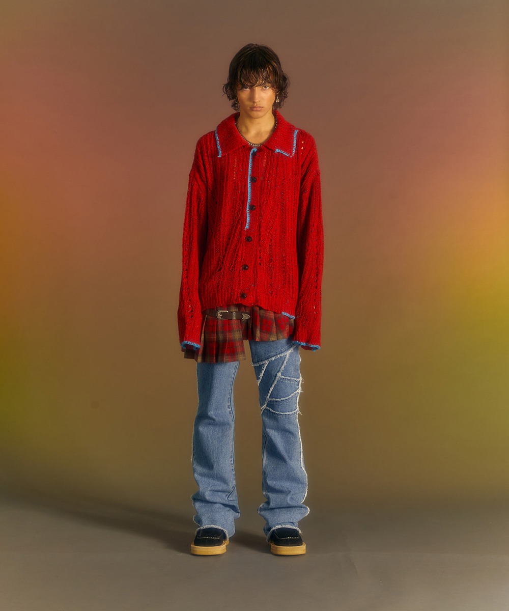 Andersson Bell앤더슨벨 NEP WOOL CARDIGAN atb1010m(RED)
