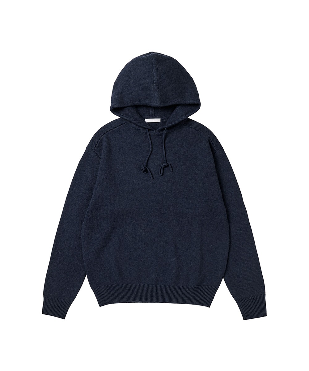 WORTHWHILE MOVEMENT월스와일무브먼트 COMFY KNIT HOODIE (Navy)