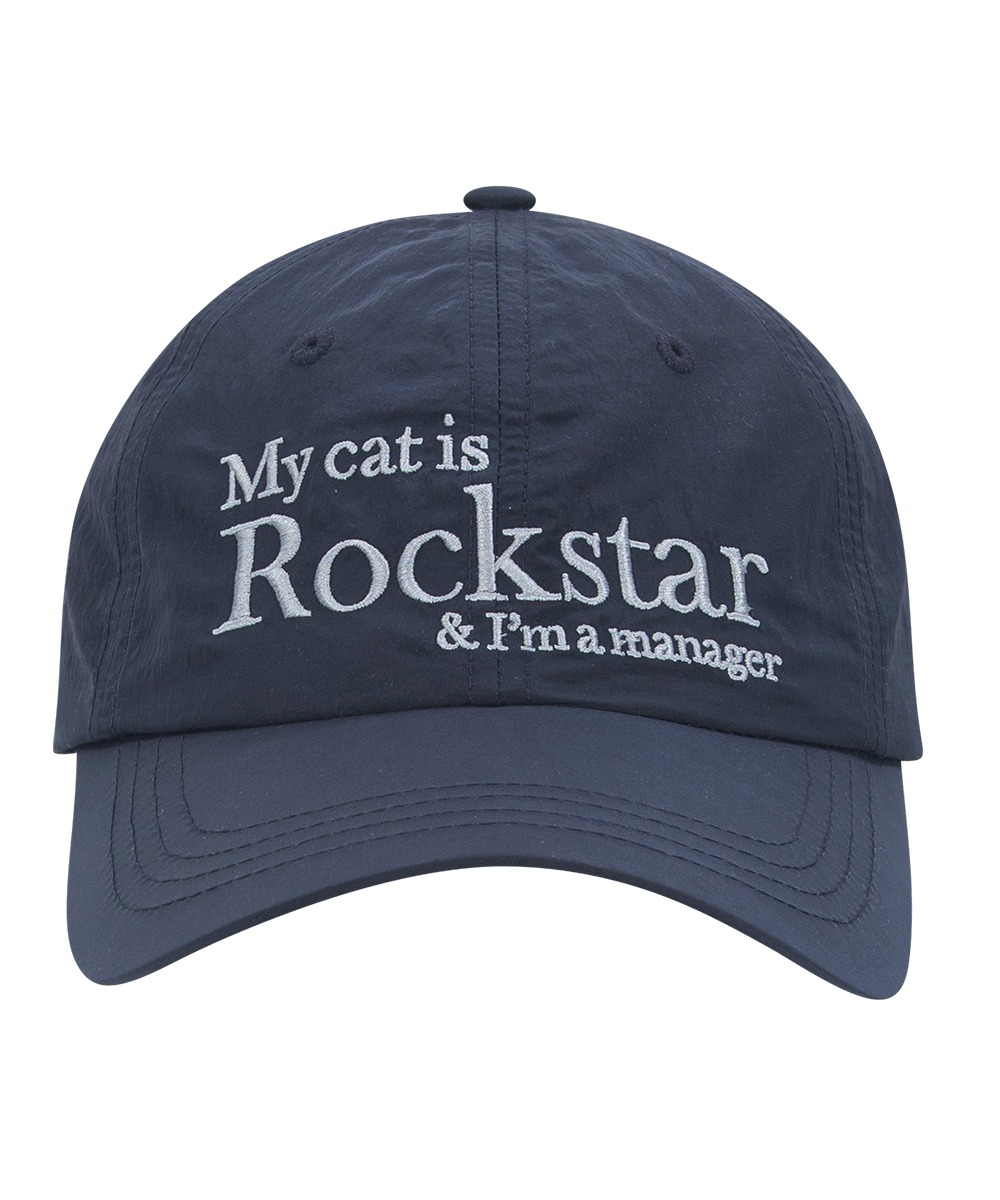 JOEGUSH조거쉬 Rockstar cat Nylon cap (Navy)