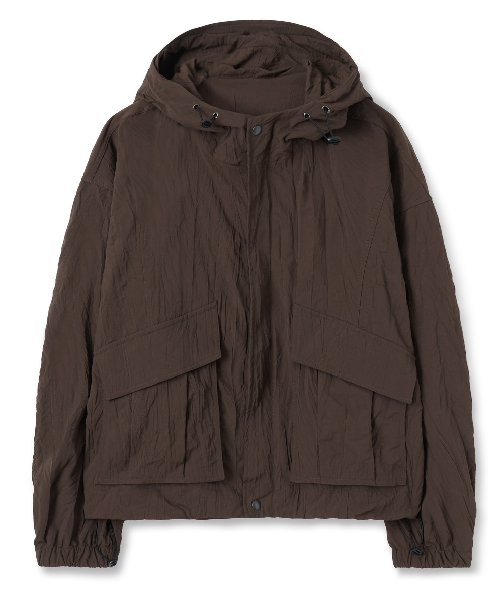 NOUN노운 hooded wrinkle jacket (brown) 10월 10일 예약배송