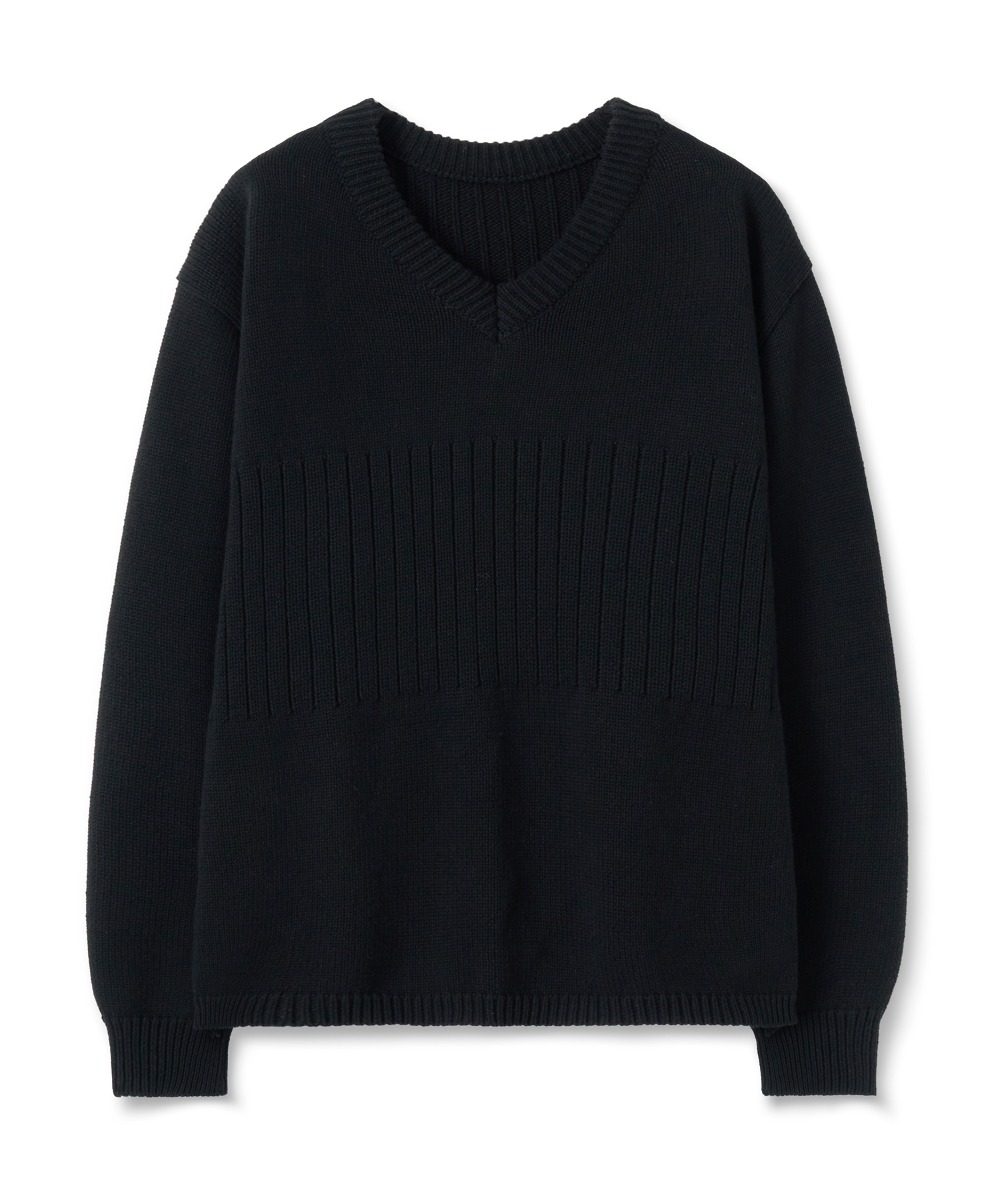 NOUN노운 v neck knit (black)