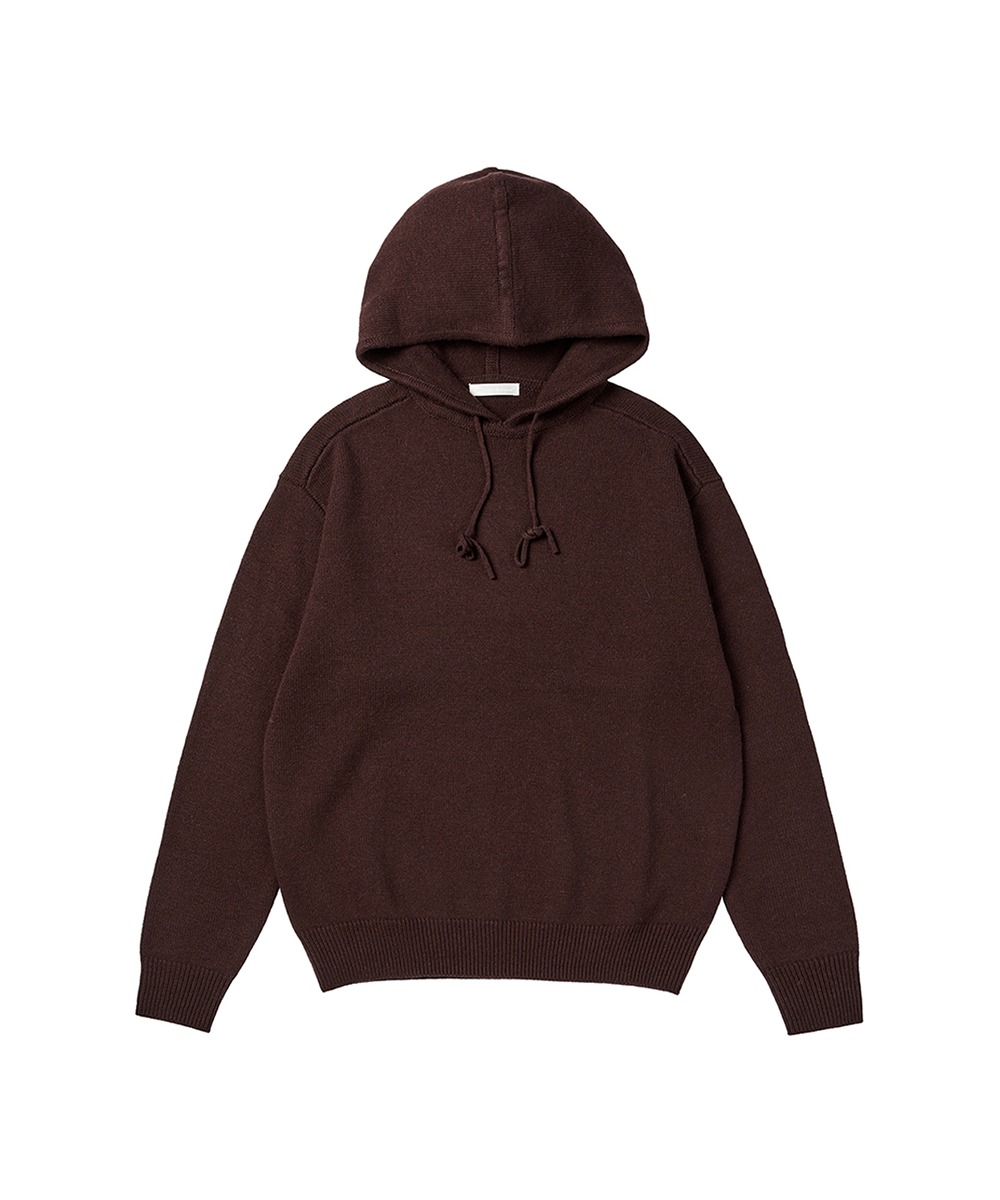 WORTHWHILE MOVEMENT월스와일무브먼트 COMFY KNIT HOODIE (Maroon)