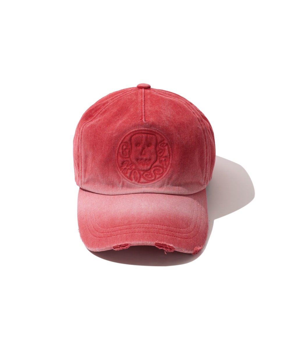 etce이티씨이 GHOST EMBO WASHED CAP (RED)