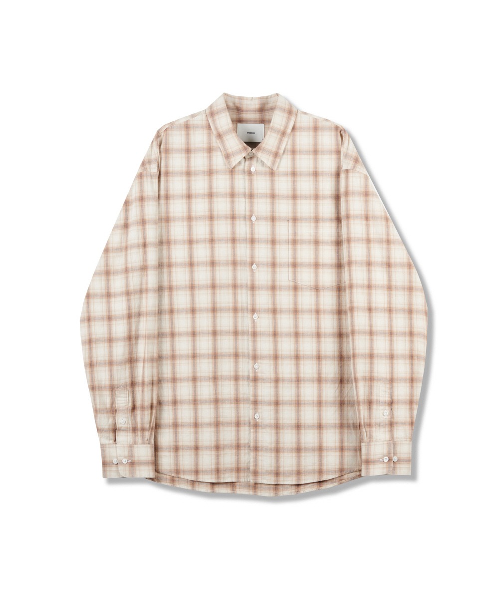 PERENN퍼렌 [23'AW] relaxed shirts_check beige