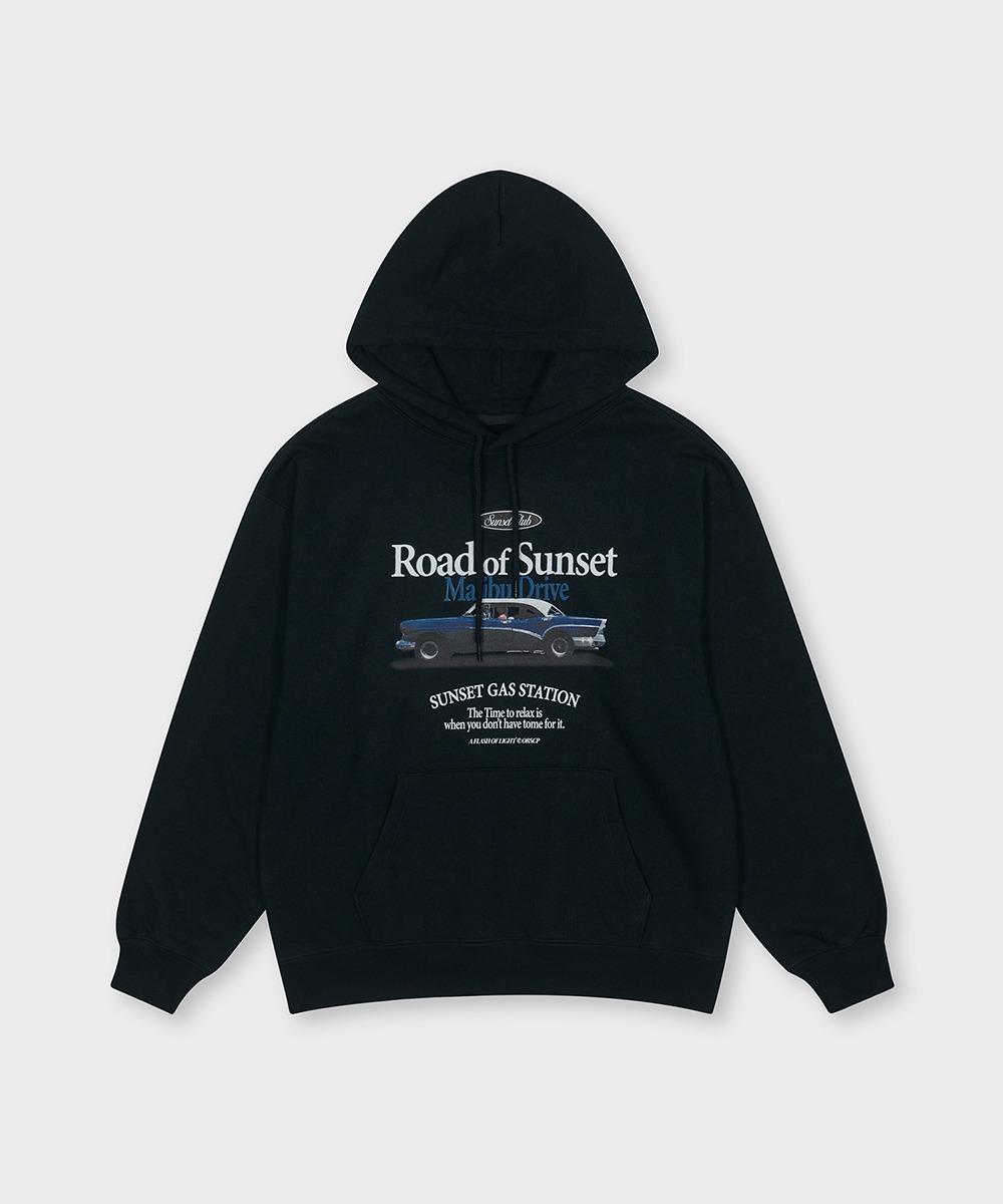 OURSCOPE아워스코프 Road Of Sunset Hoodie (Navy)