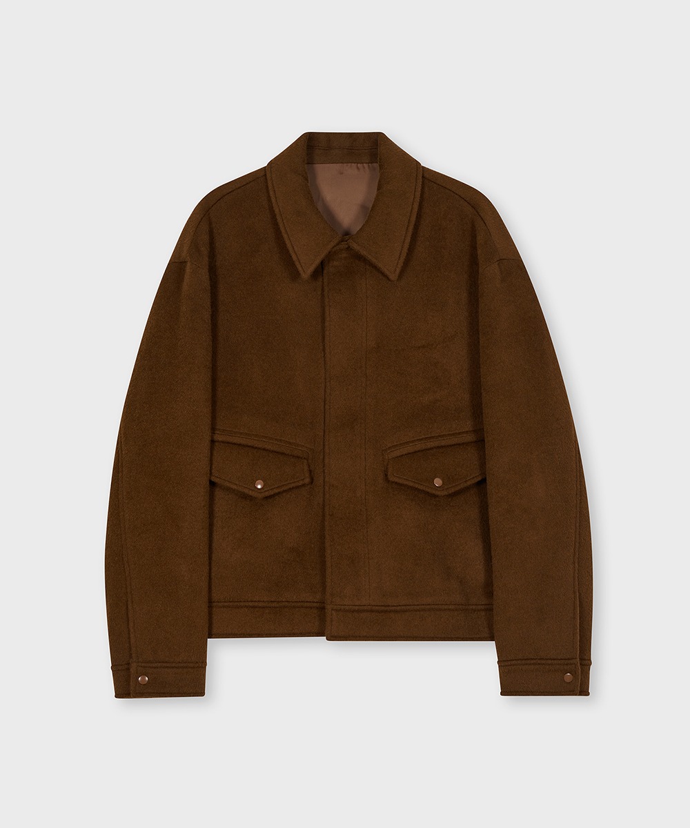 OURSCOPE아워스코프 VISTA Cover Wool Blouson (Brown)