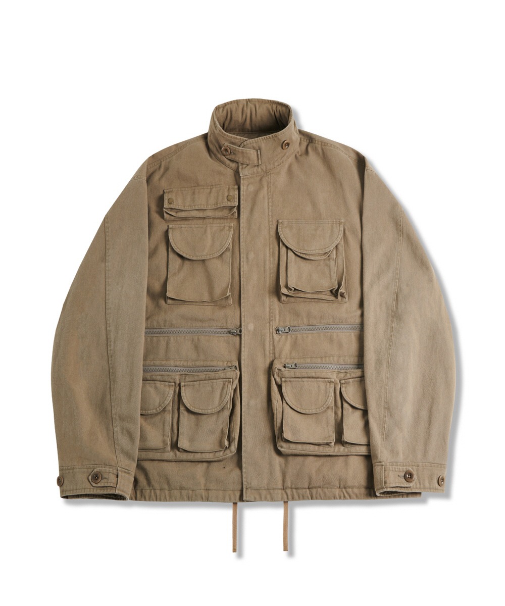PERENN퍼렌 [23'AW]   utility fishing jacket_khaki beige