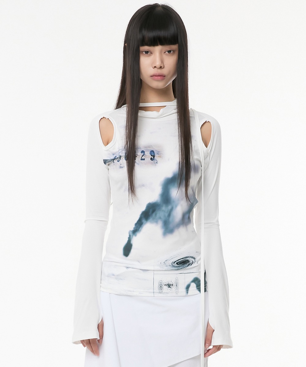 FLARE UP플레어업 Cut-out Turtleneck Long Sleeve (FL-110_White)