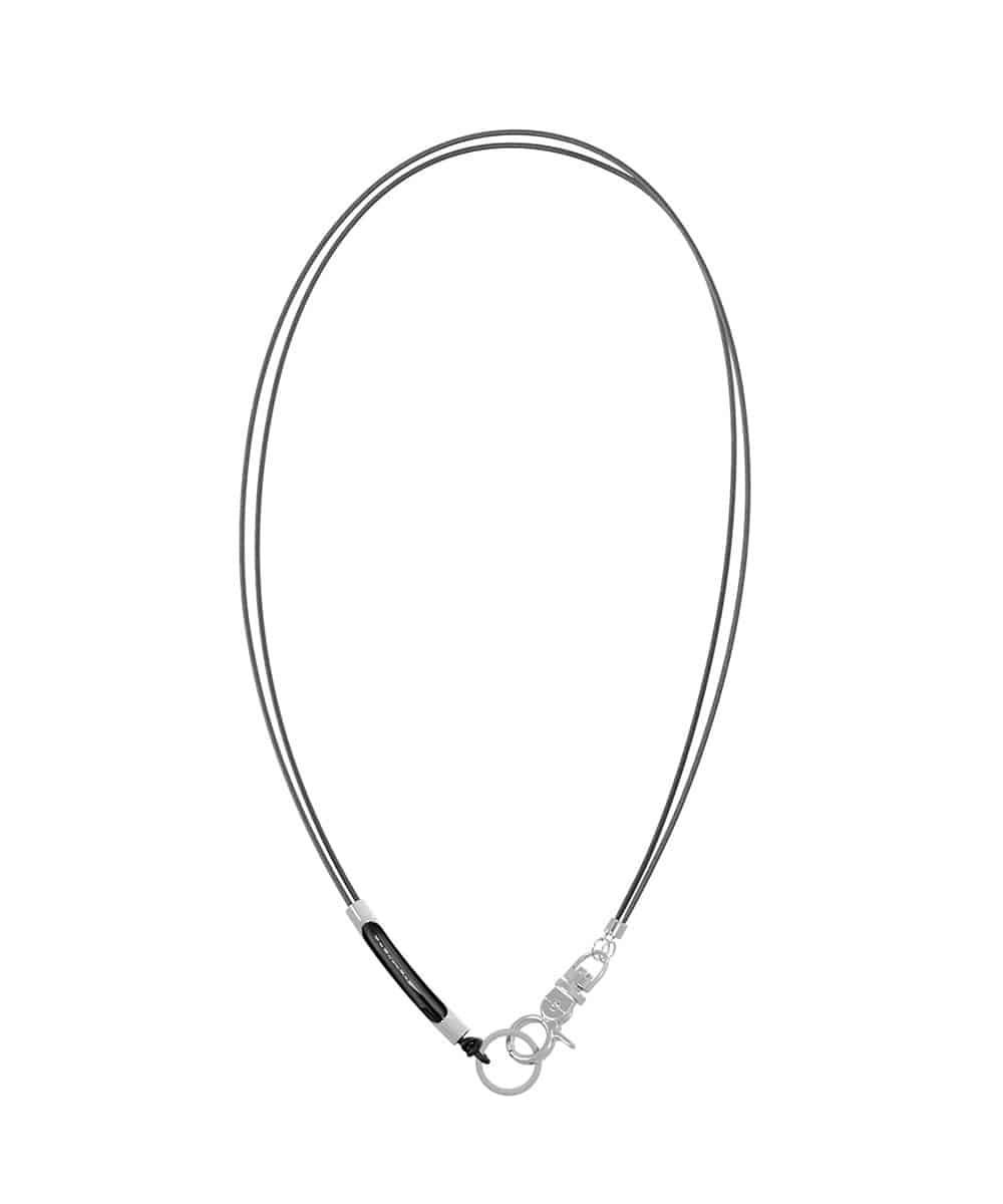 SAGEGASAGE세이지가세이지 Tiny 3way Leather Necklace (Metal Gray)