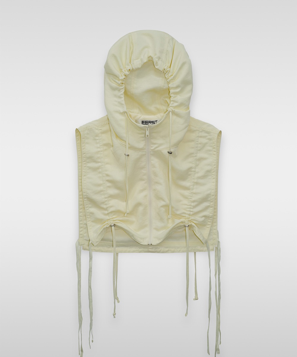 EERST이어스트 Open Hooded Vest [Pale Yellow]
