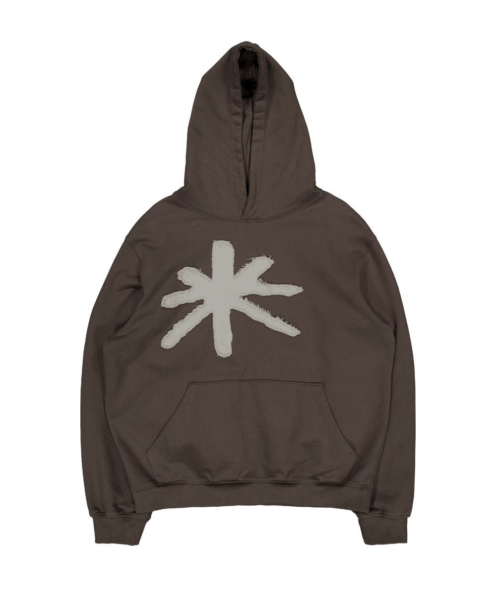 THE COLDEST MOMENT더콜디스트모먼트 TCM s flower hoodie (dark brown)