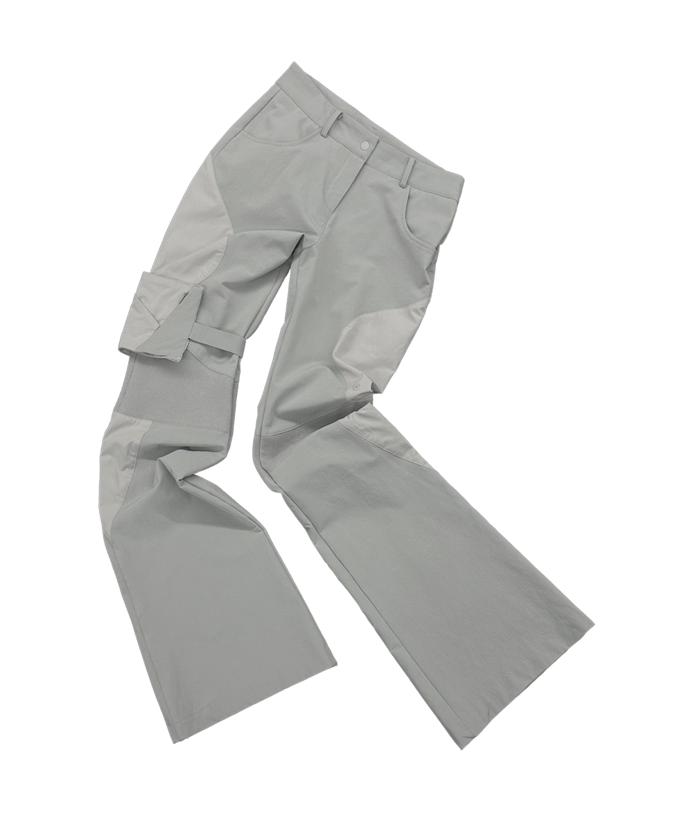 OJOS오호스 Detachable Pouch Nylon Pants / Grey