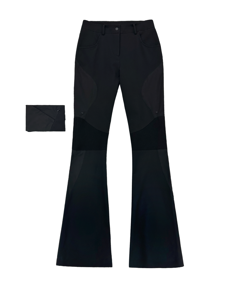 OJOS오호스 Detachable Pouch Nylon Pants / Black