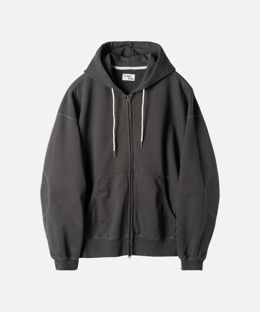 rough side러프사이드 Oversized Zip Up Hoodie Charcoal
