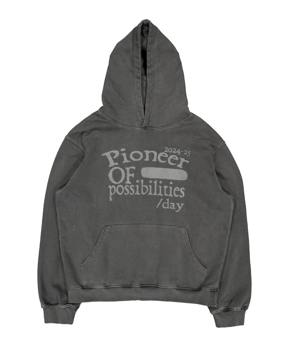 THE COLDEST MOMENT더콜디스트모먼트 TCM pioneer hoodie (charcoal)