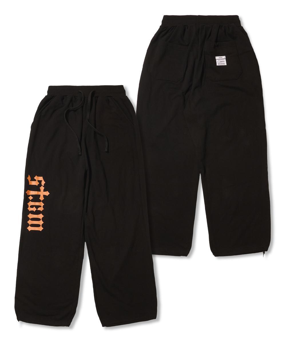 STIGMA스티그마 STGM Logo Super Wide Jogger Pants Black