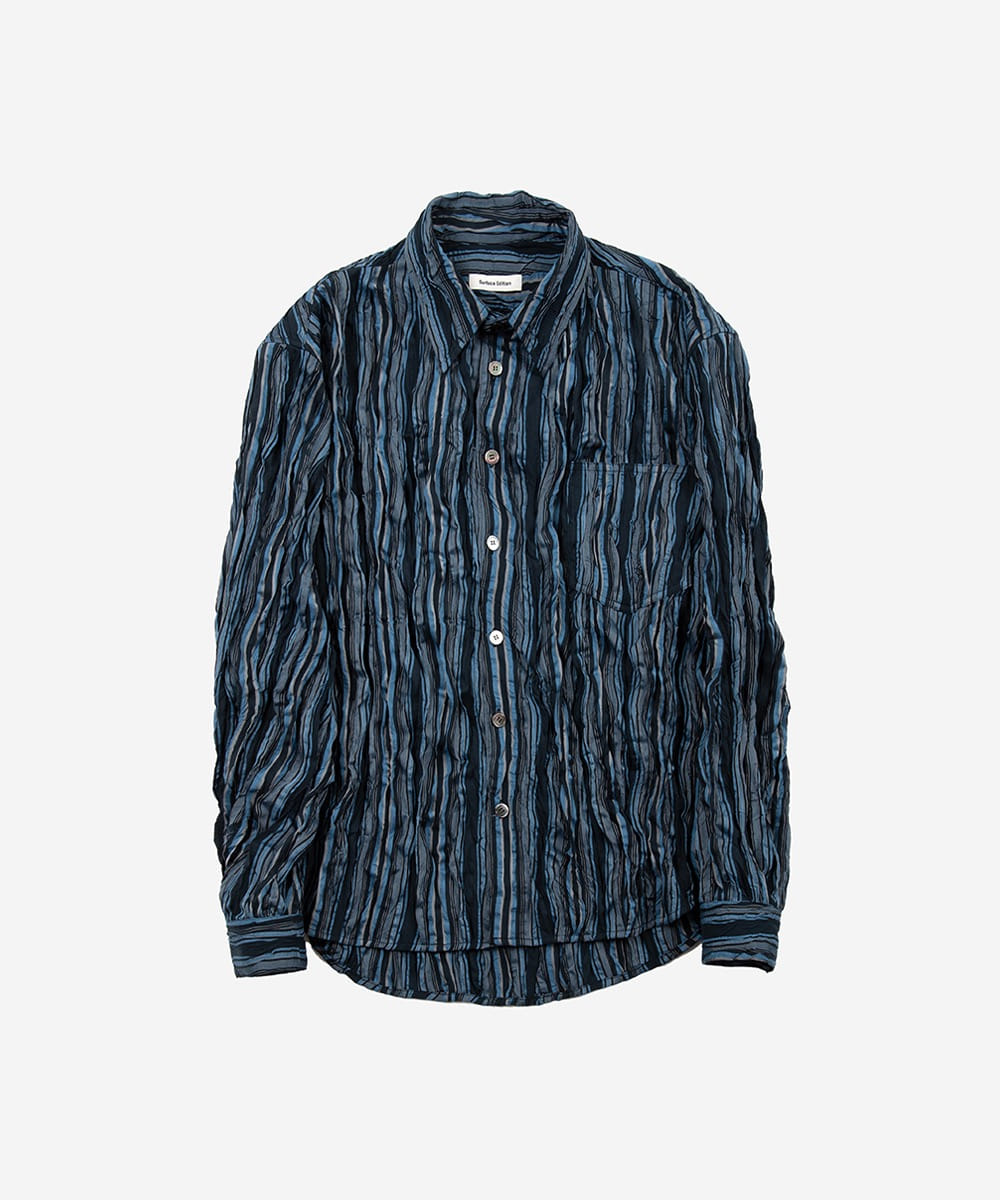 Surface Edition서피스 에디션 CREASED STRIPE SHIRT_BLUE/NAVY